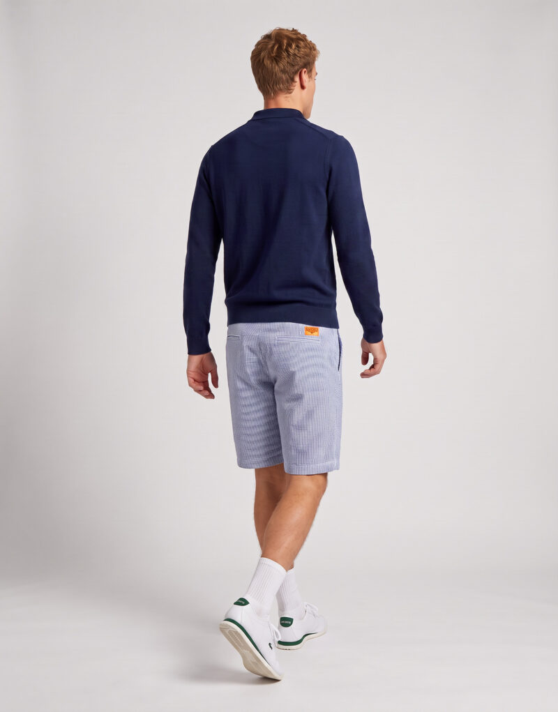 Lacoste Pull col polo coton point mousse Marine Maglione Uomo - 4