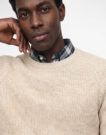 Timberland Cotton Blend Raglan Beige Maglione Uomo - 5