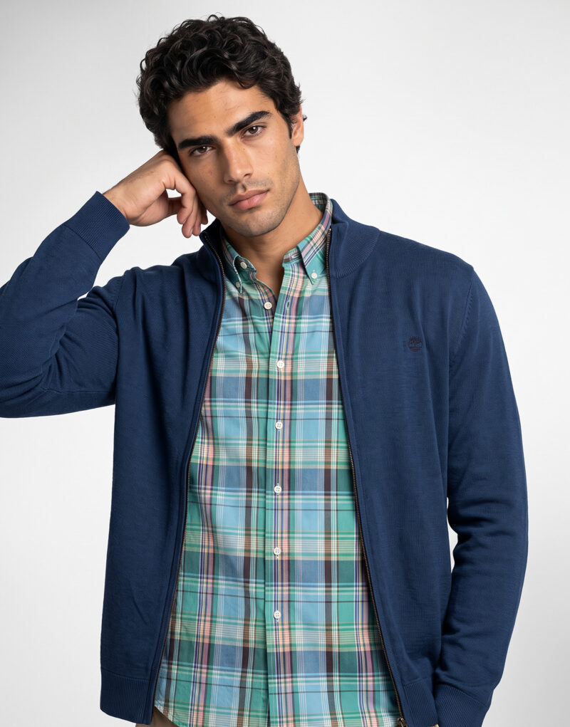 Timberland Cotton Full Zip Williams River Marine Maglione Uomo - 5
