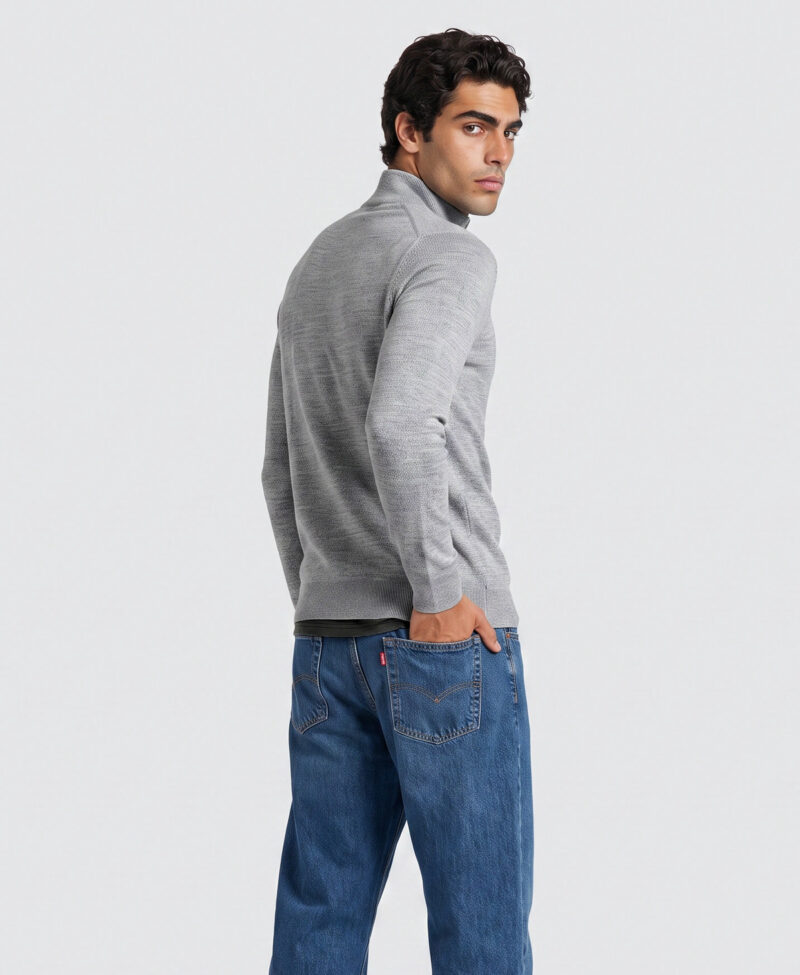 Timberland Cotton Zip Williams River Grigio Maglione Uomo - 4