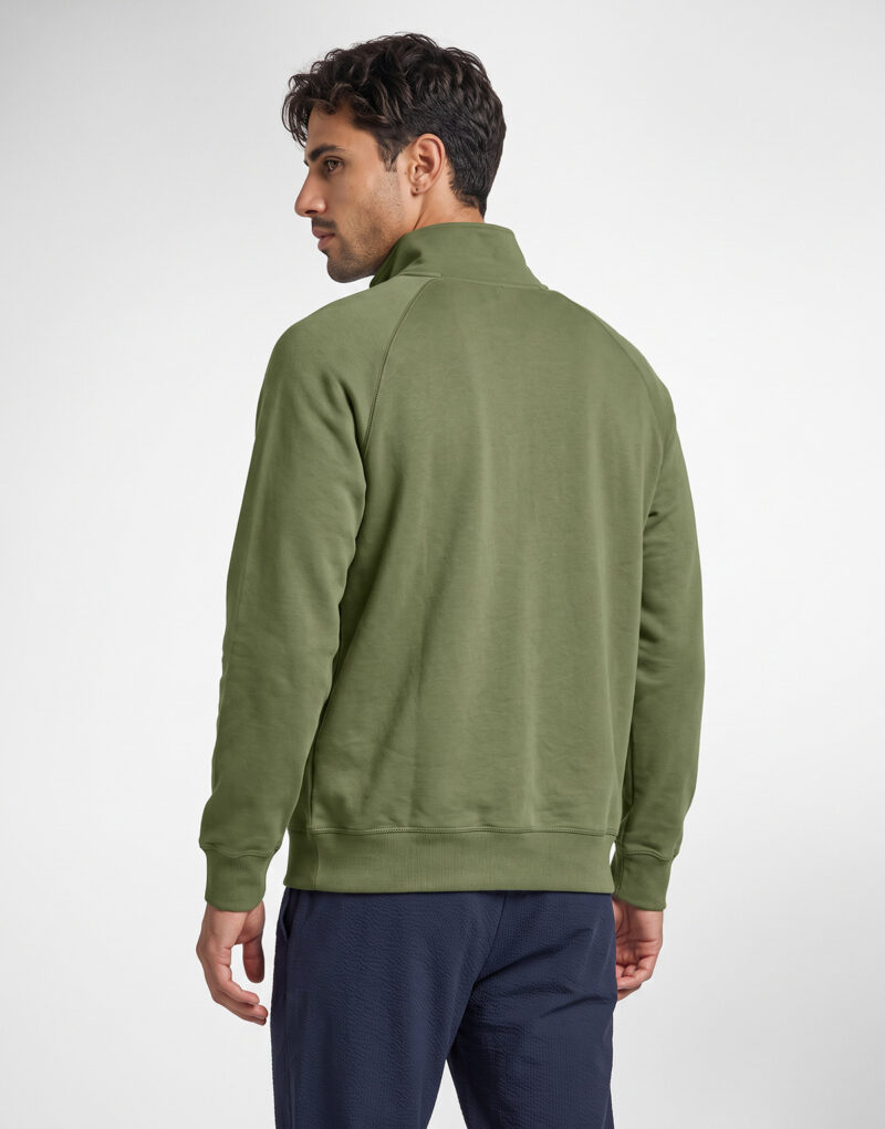 Timberland Tree Embroidered Logo Zip Exeter River Verde Maglione Uomo - 4