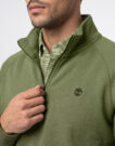 Timberland Tree Embroidered Logo Zip Exeter River Verde Maglione Uomo - 5