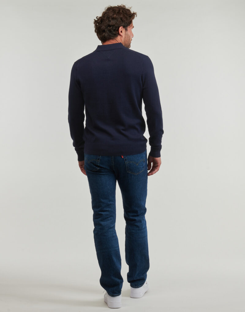 Tommy Hilfiger PIMA ORG CTN CASHMERE LS POLO Blue Sweater Men - 4