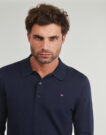 Tommy Hilfiger PIMA ORG CTN CASHMERE LS POLO Blue Sweater Men - 5