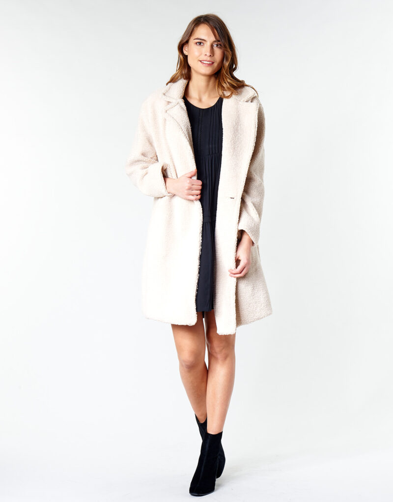 Betty London Beige Cappotto Donna - 2
