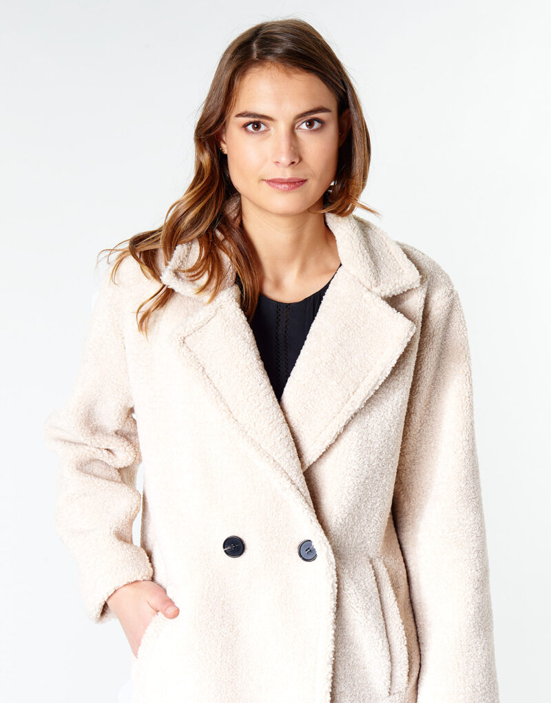 Betty London Beige Cappotto Donna - 5