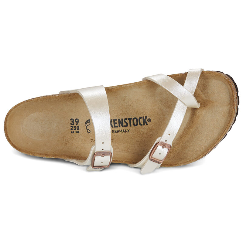 BIRKENSTOCK Mayari Birko-flor / Perla / White / Regular Blanco Chancla Mujer - 6