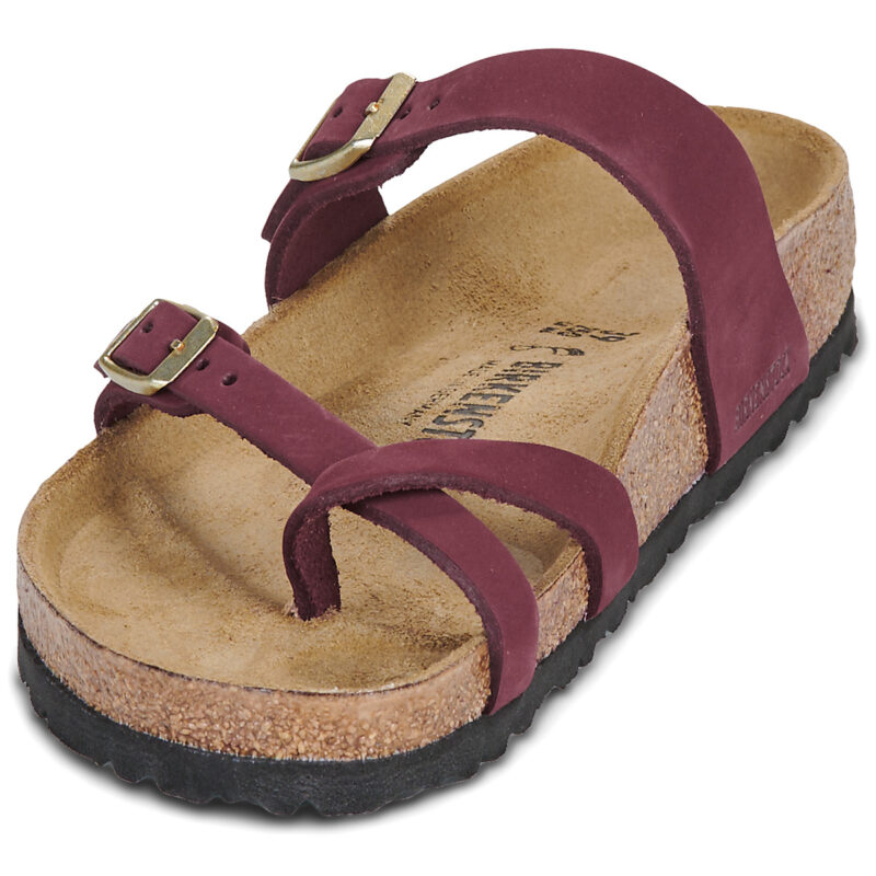 BIRKENSTOCK Mayari Nubuck / Mink / Regular Bordeaux Claquette Femme - 3