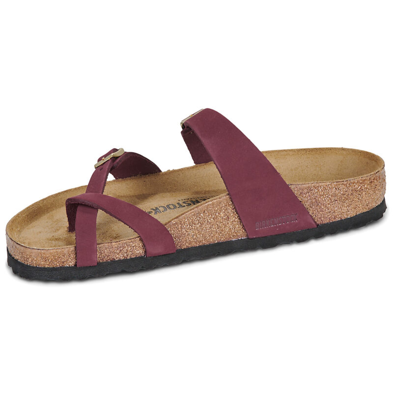 BIRKENSTOCK Mayari Nubuck / Mink / Regular Bordeaux Claquette Femme - 4