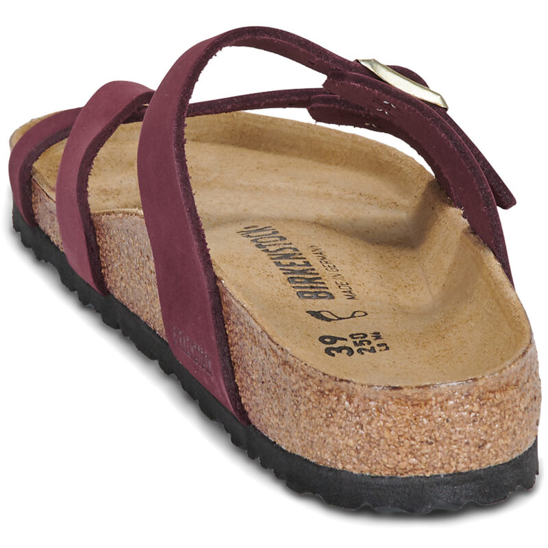 BIRKENSTOCK Mayari Nubuck / Mink / Regular Bordeaux Claquette Femme - 5