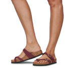BIRKENSTOCK Mayari Nubuck / Mink / Regular Bordeaux Claquette Femme - 8