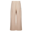 Lacoste Pantalon de surv&ecirc;tement interlock c&ocirc;tel&eacute; avec &eacute;tiquette loose fi Beige Pantalone Sportivo Donna - 1