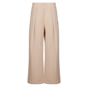 Pantaloni Sportivi    Pantalon de surv&ecirc;tement interlock c&ocirc;tel&eacute; avec &eacute;tiquette loose fi  Beige