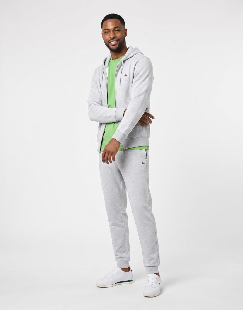 Lacoste Pantalon de surv&ecirc;tement en molleton tapered fit Grigio Pantalone Sportivo Uomo - 2
