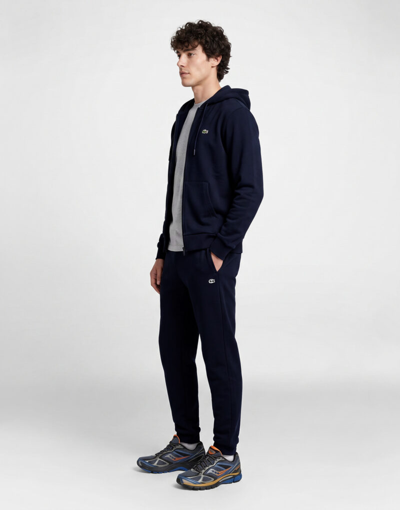 Lacoste Pantalon de surv&ecirc;tement en molleton tapered fit Marine Pantalone Sportivo Uomo - 3