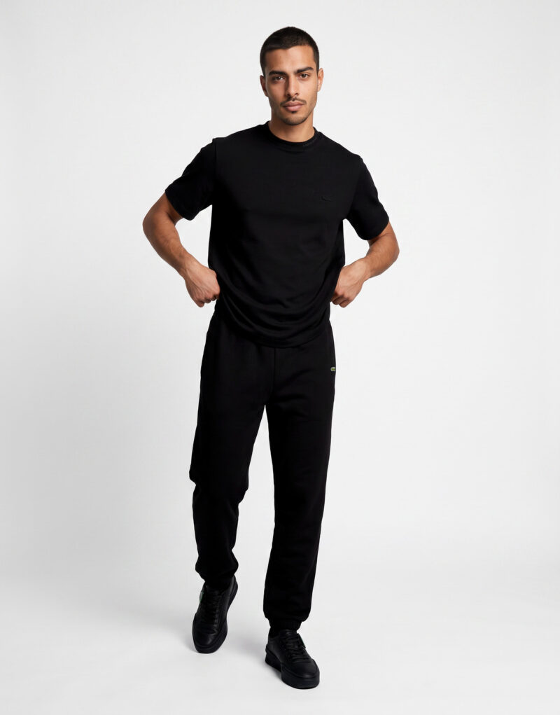 Lacoste Pantalon de surv&ecirc;tement en molleton tapered fit Nero Pantalone Sportivo Uomo - 2