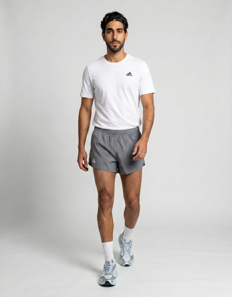 adidas Adizero Essentials Running Split Shorts Grigio Pantalone corti Uomo - 2