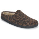 BIRKENSTOCK Amsterdam Dip / Shearling / Leo / Pepper / Schmal Braun Hausschuhe Damen - 1