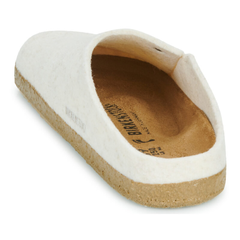 BIRKENSTOCK Zermatt Standard FE Ecru Stretto Beige Pantofole Donna - 5