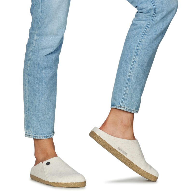 BIRKENSTOCK Zermatt Standard FE Ecru Stretto Beige Pantofole Donna - 8