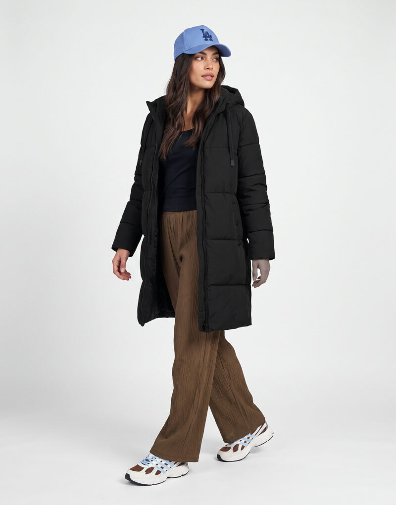 JDY JDYBLAIR LONG HOOD PUFFER Nero Piumino Donna - 3