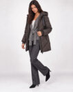 JDY JDYSKYLAR PADDED HOOD JACKET OTW Marrone Piumino Donna - 3