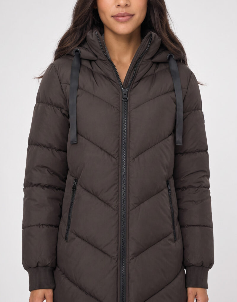 JDY JDYSKYLAR PADDED HOOD JACKET OTW Marrone Piumino Donna - 5