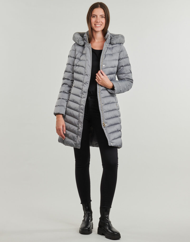 Geox W BETTANIE LONG JKT Grigio Piumino Donna - 2