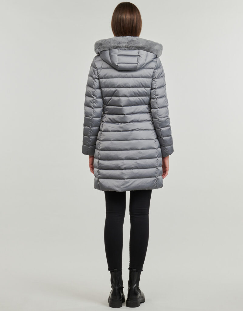 Geox W BETTANIE LONG JKT Grigio Piumino Donna - 4