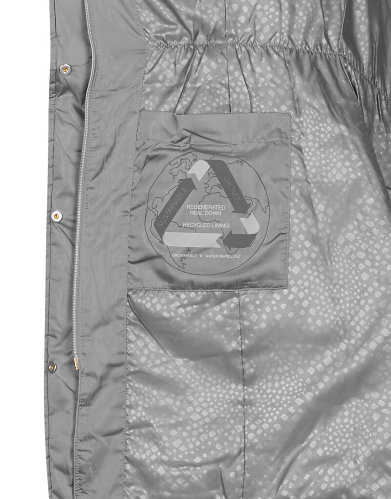 Geox W BETTANIE LONG JKT Grigio Piumino Donna - 6