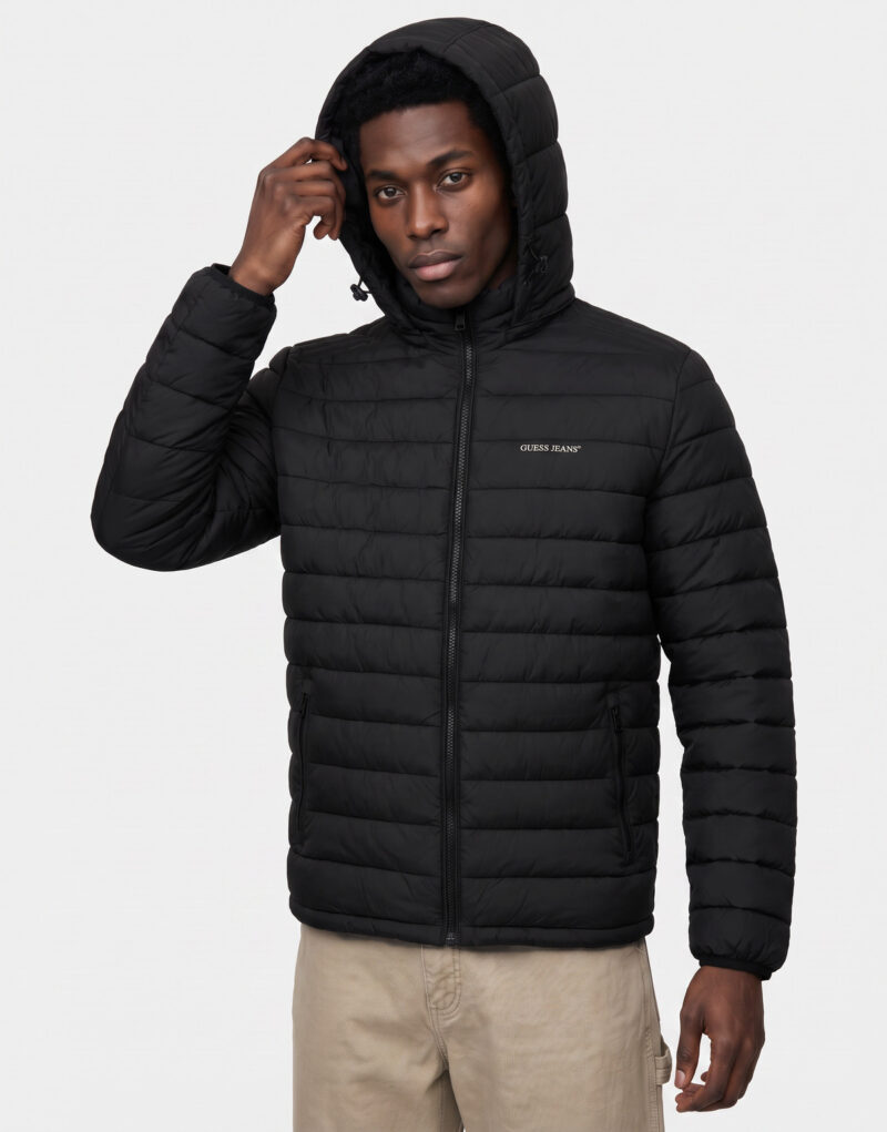 Guess PANELED PUFFER JACKET Nero Piumino Uomo - 5
