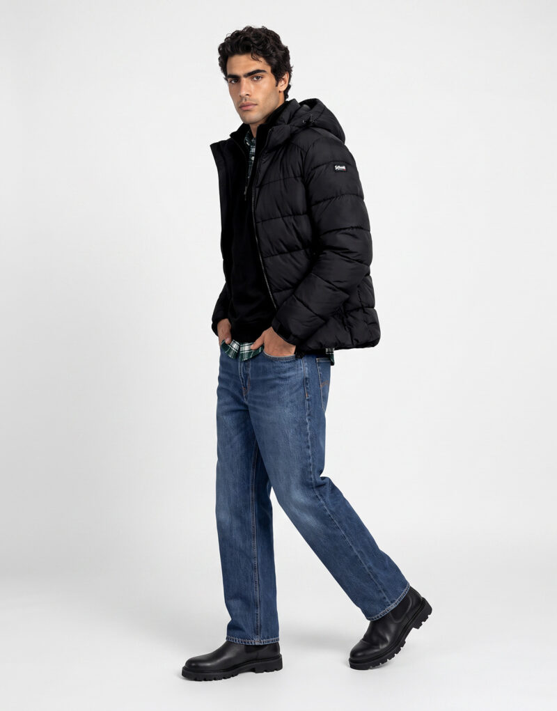 Schott ETHLEY Nero Piumino Uomo - 3