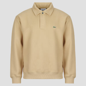 Polo maniche lunghe uomo Lacoste  Sweatshirt col polo en piqu&eacute; double face  Beige Lacoste 3617077730777