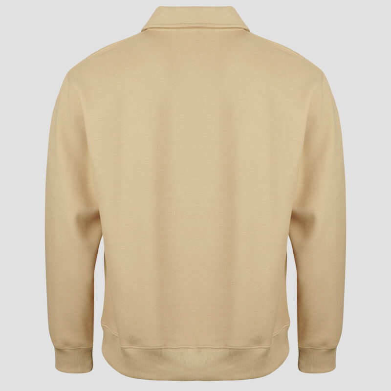 Lacoste Sweatshirt col polo en piqu&eacute; double face Beige Polo maniche lunga Uomo - 6