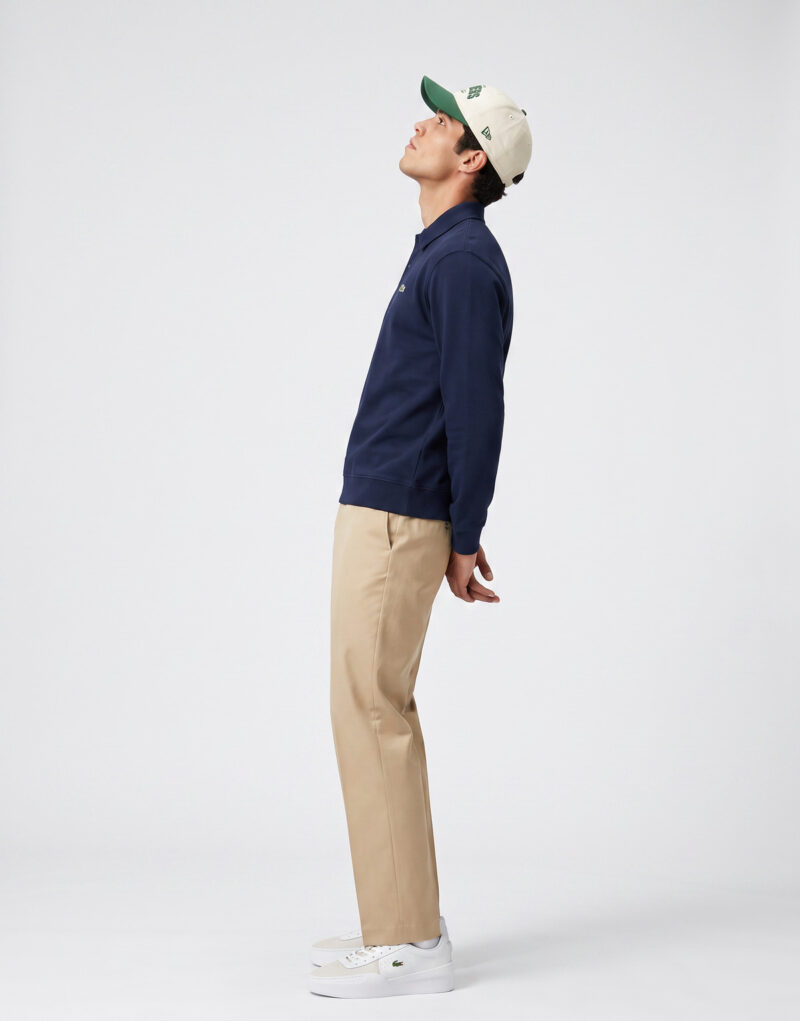 Lacoste Sweatshirt col polo en piqué double face Marine Polo maniche lunga Uomo - 3
