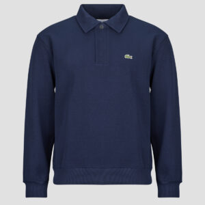 Polo maniche lunghe uomo Lacoste  Sweatshirt col polo en piqué double face  Marine Lacoste 3617077730876