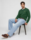 Timberland Cotton Polo Sweater Verde Polo maniche lunga Uomo - 5
