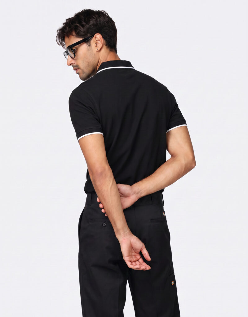 Guess REG EMBRO SS POLO TIPPING Nero Polo Uomo - 4