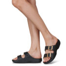 Crocs SATURDAY METALLIC BUCKLE SANDAL W Nero Ciabatta Donna - 8