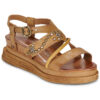 Sandali con zeppa LAGOS FLOWERS Marrone