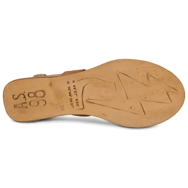 Airstep / A.S.98 LAGOS FLOWERS Braun Keilabsatz Sandalen Damen - 7
