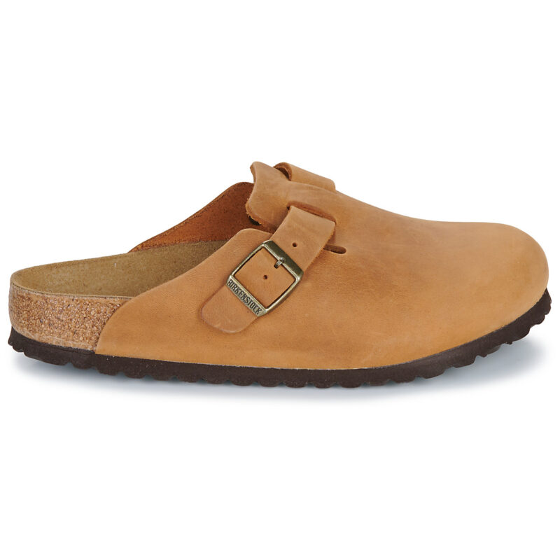 BIRKENSTOCK Boston Pelle / Huilé / Cognac / Regular Marrone Zoccoli Uomo - 2