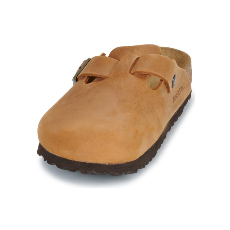BIRKENSTOCK Boston Pelle / Huilé / Cognac / Regular Marrone Zoccoli Uomo - 3