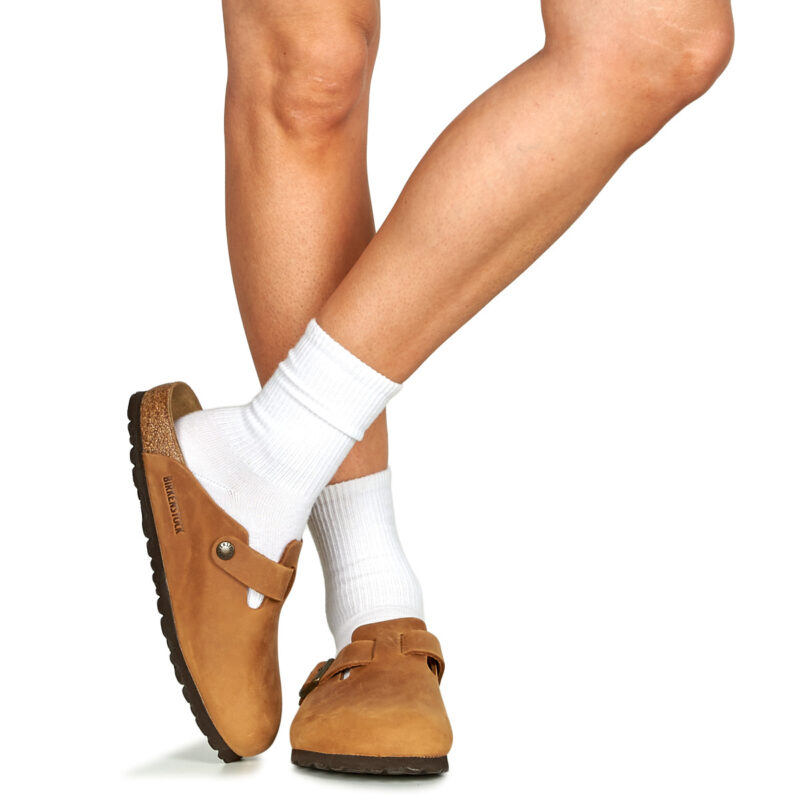 BIRKENSTOCK Boston Pelle / Huilé / Cognac / Regular Marrone Zoccoli Uomo - 8