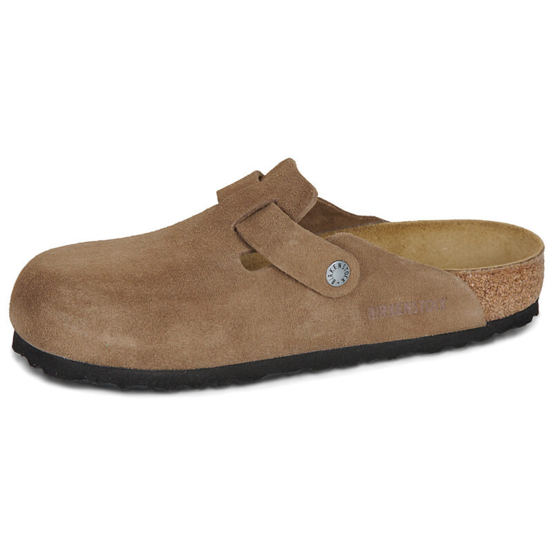 BIRKENSTOCK Boston Suede / Tea / Regular Marrone Zoccoli Uomo - 4