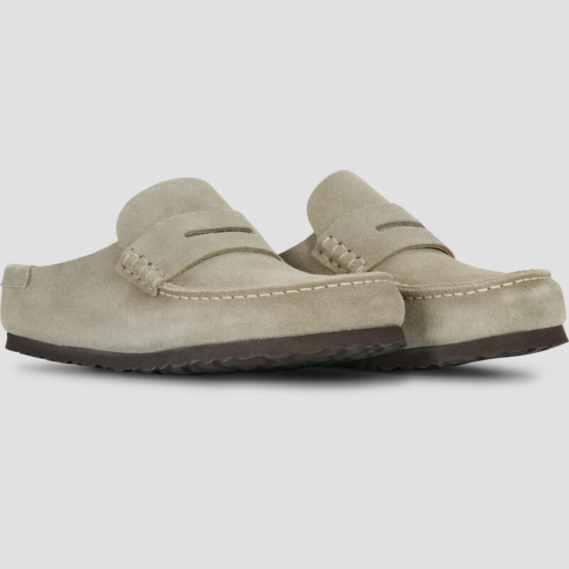 BIRKENSTOCK Naples Suede / Taupe / Stretto Beige Zoccoli&nbsp;Uomo - 2