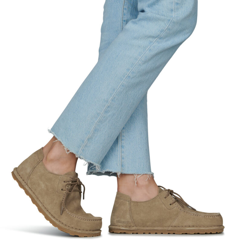 BIRKENSTOCK Utti Lace Suede / Grigio / Taupe / Stretto Beige Derby Uomo - 8