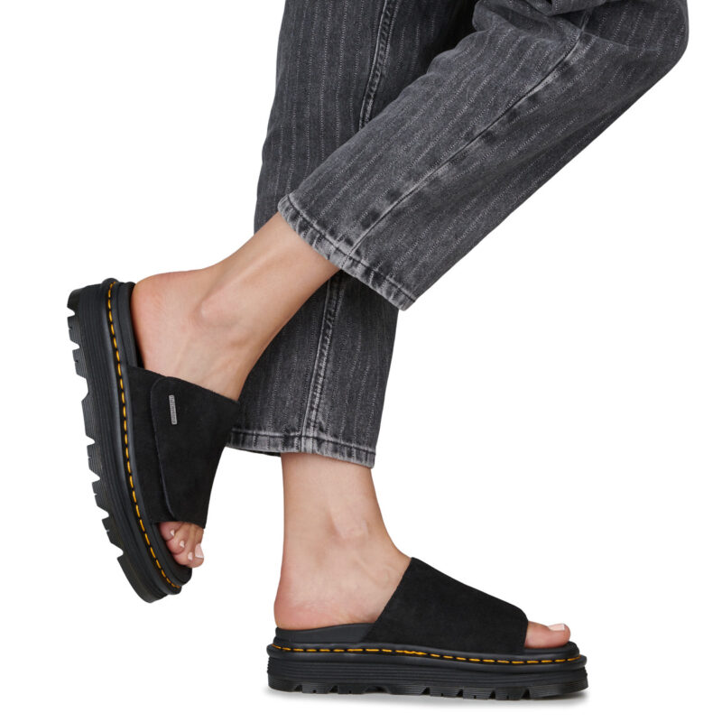 Dr. Martens ZebZag Slide Black EH Suede Nero Ciabatta Uomo - 8