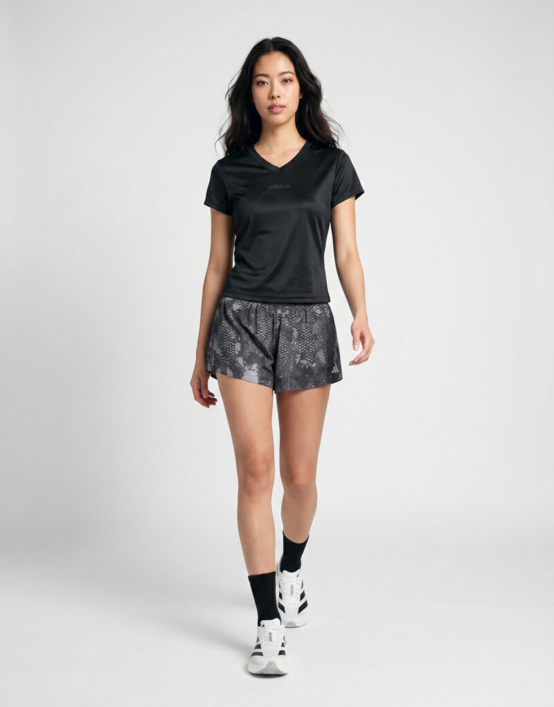 adidas ADI365 Running Animal Print Iconic Shorts Grigio Shorts Donna - 2