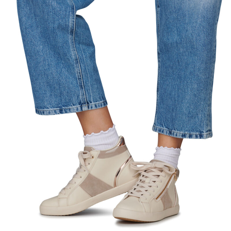 Geox D BLOMIEE Bianco Sneakers alte Donna - 8
